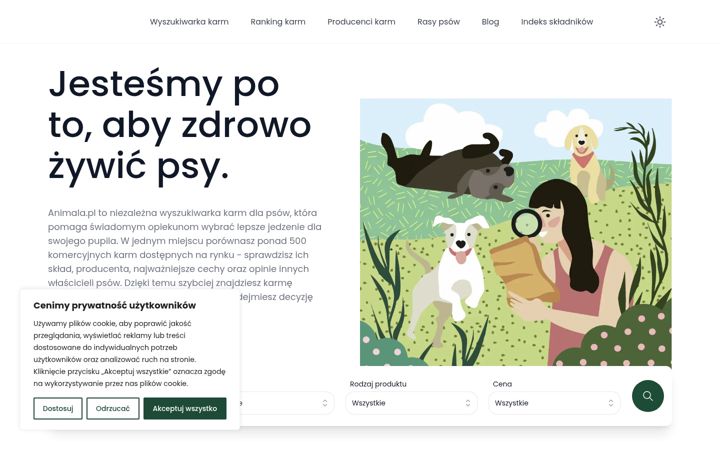Snímek obrazovky animala.pl