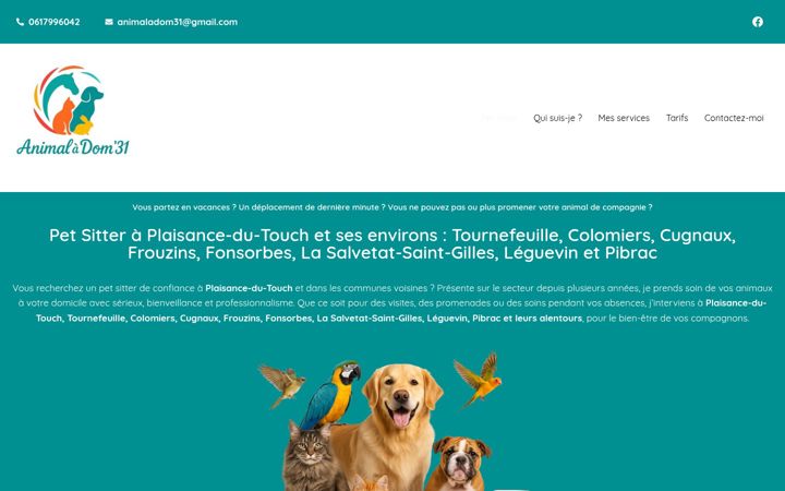 Screenshot of animaladom31.fr