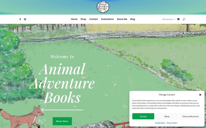 Captura de ecrã de animaladventurebooks.ie