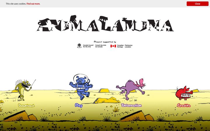 Ekrānuzņēmums no animalamina.com