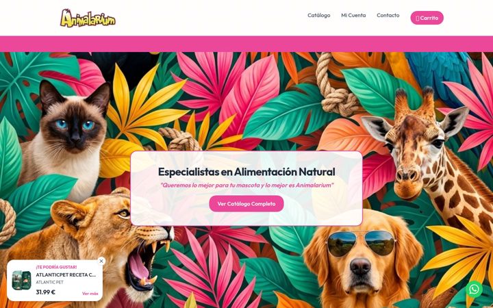 Screenshot of animalariumtenerife.es