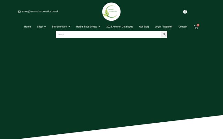 Ekrānuzņēmums no animalaromatics.co.uk