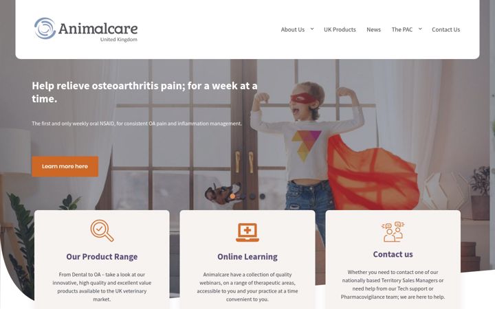 Screenshot of animalcare.co.uk
