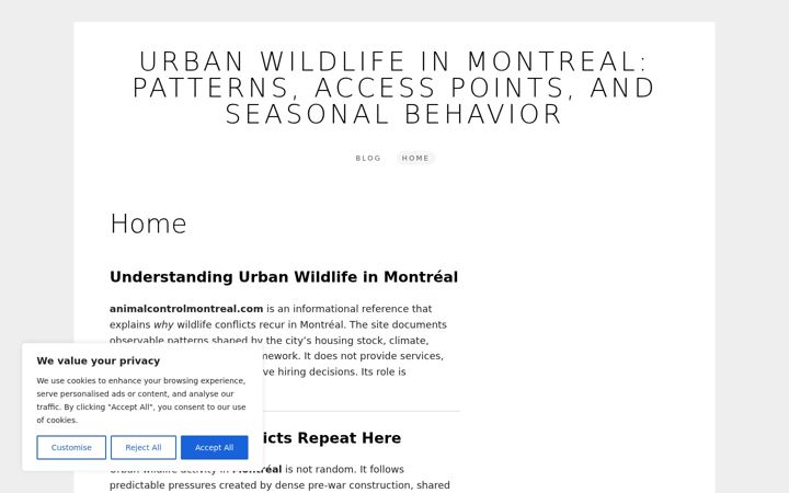 Screenshot of animalcontrolmontreal.com