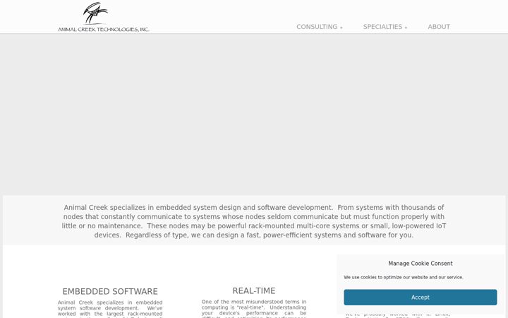 Screenshot of animalcreek.com