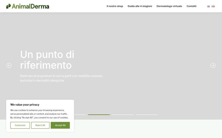Screenshot di animalderma.it