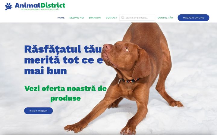 Screenshot di animaldistrict.ro