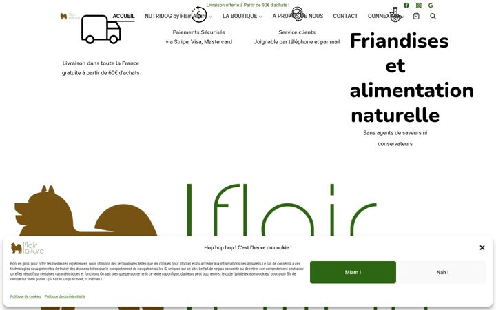 Screenshot van animalerie-boutique-flairallure.fr