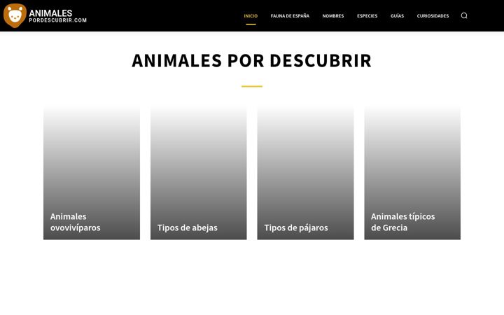 Skærmbillede af animalespordescubrir.com
