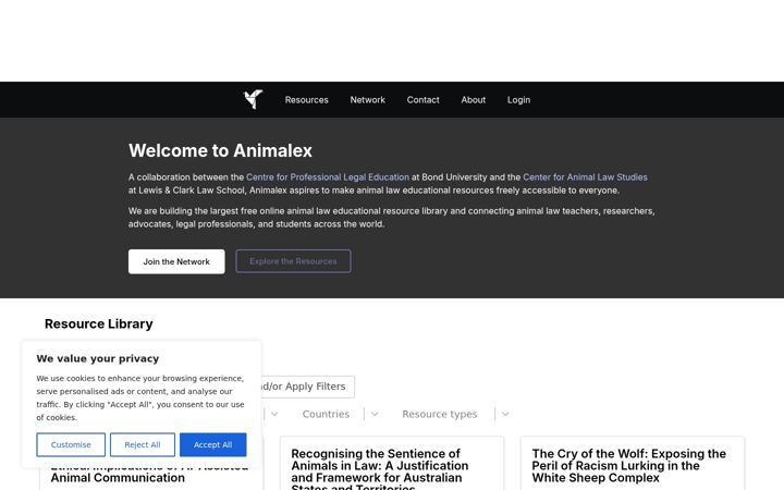 Zrzut ekranu animalex.org