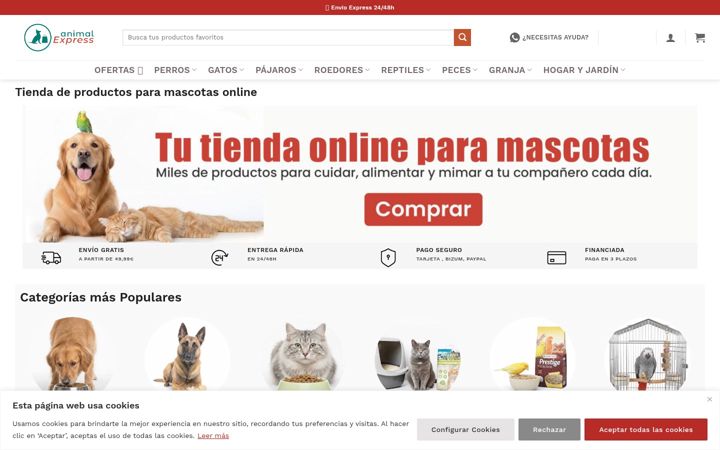 Екранна снимка на animalexpress.es
