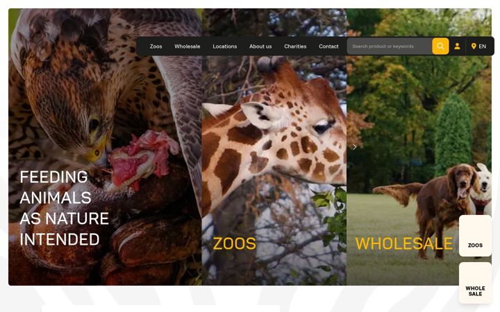 Screenshot of animalfoodswebshop.be