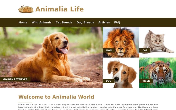 Screenshot of animalia-life.club
