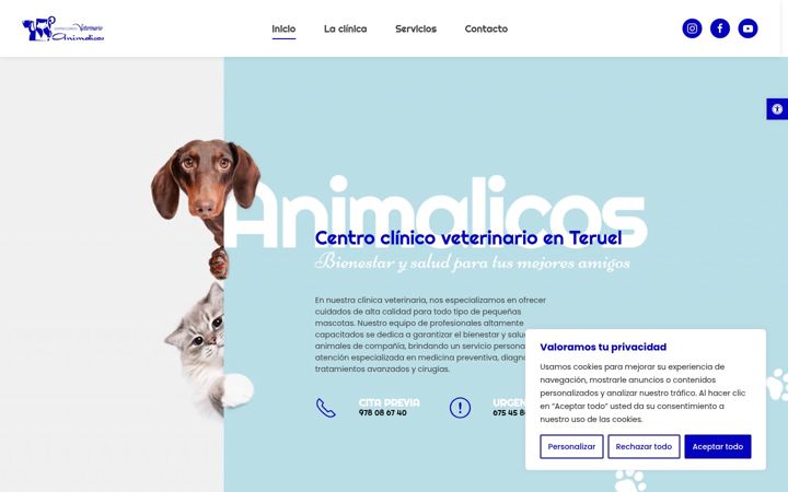 Skærmbillede af animalicos.com