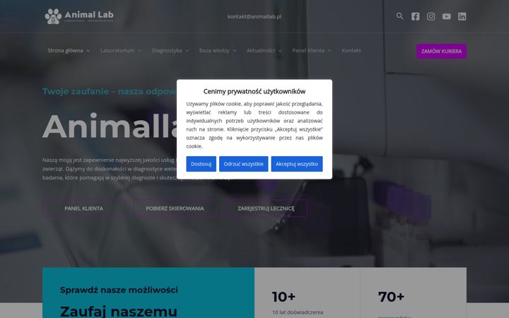 Skærmbillede af animallab.pl