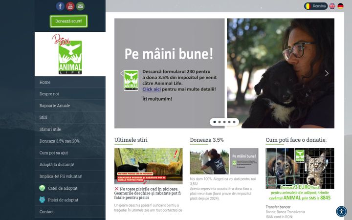 Screenshot of animallife.ro