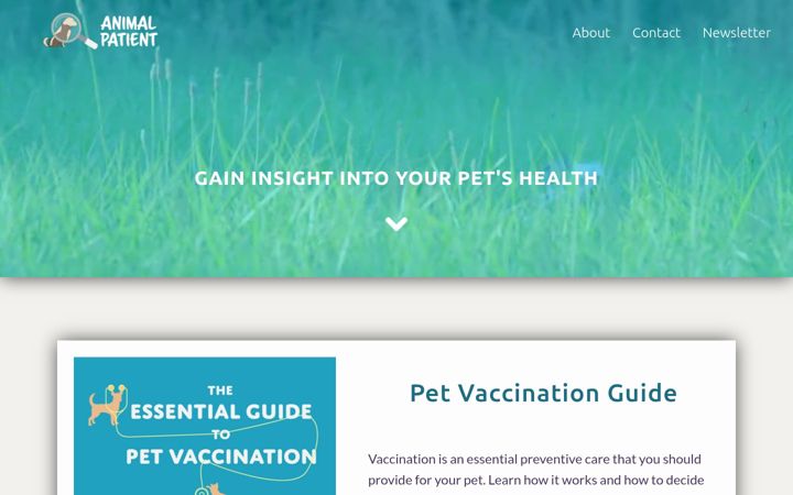 Ekrānuzņēmums no animalpatient.com