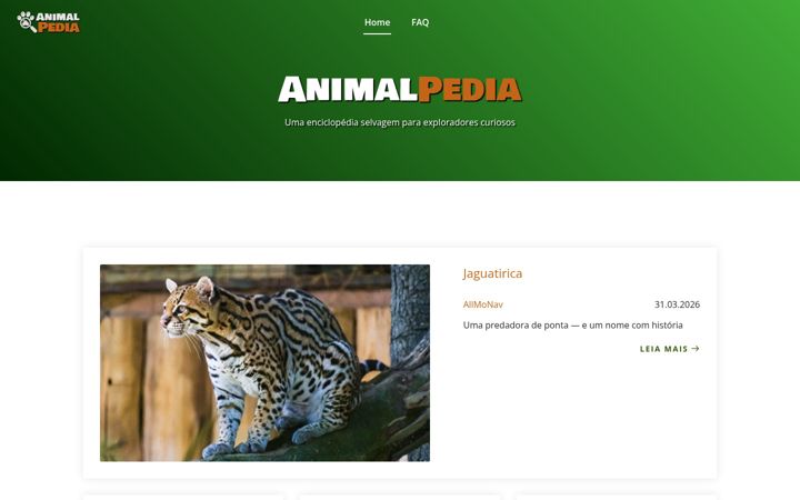 Screenshot of animalpedia.blog
