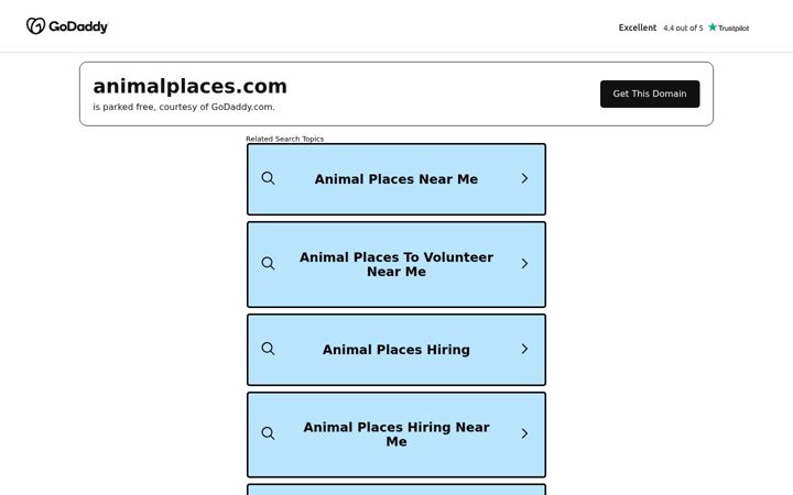 Screenshot of animalplaces.com