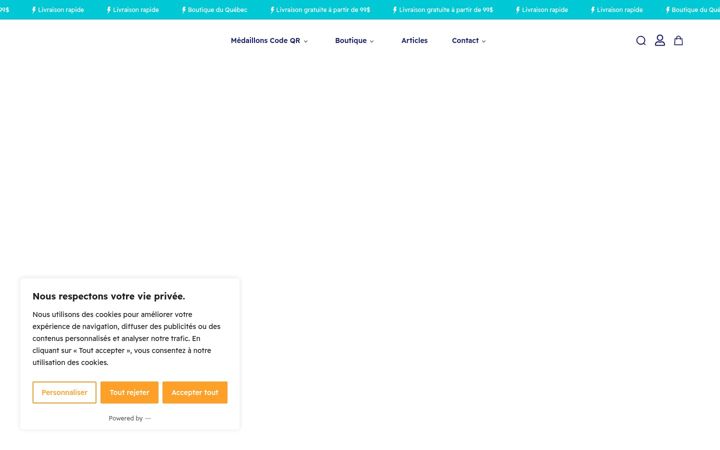 Screenshot of animalqr.com
