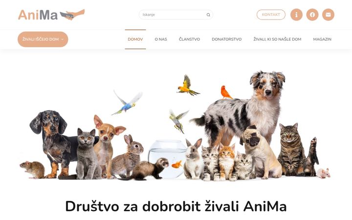 Screenshot of animals-matter.com