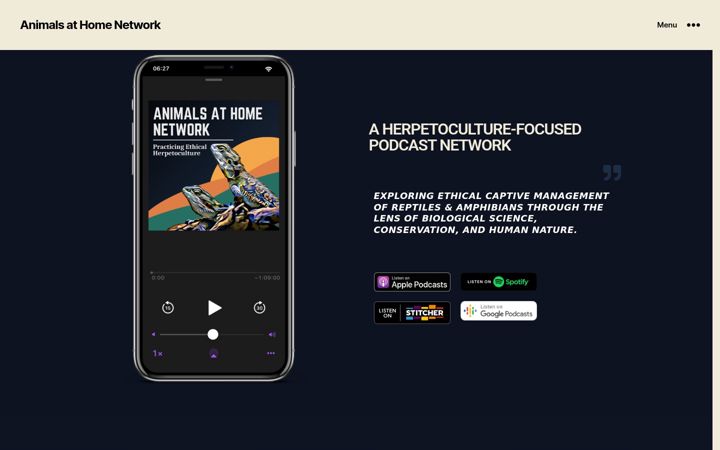 Screenshot of animalsathomenetwork.com