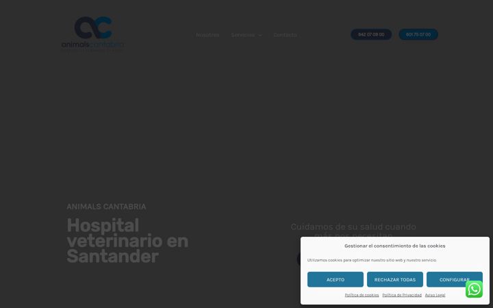 Екранна снимка на animalscantabria.es