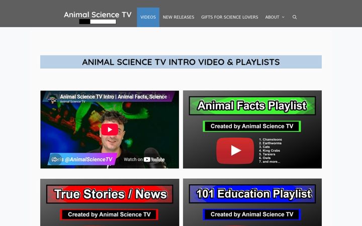 Screenshot of animalsciencetv.com