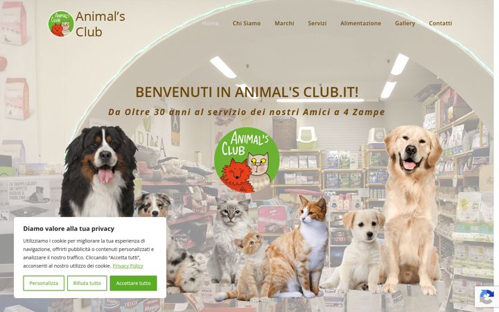 Screenshot of animalsclub.it