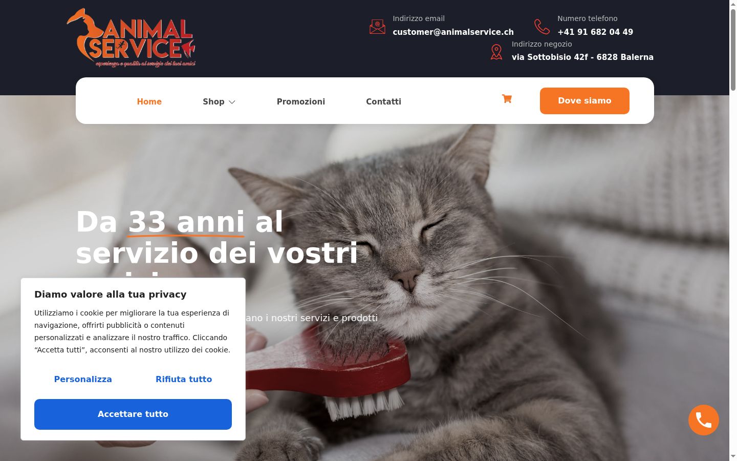 Captura de ecrã do banner de consentimento apresentado antes de qualquer interação