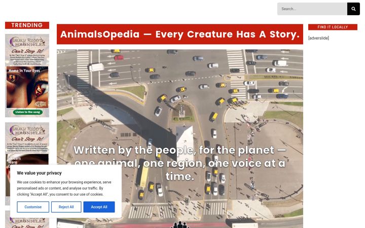 Screenshot of animalsopedia.com