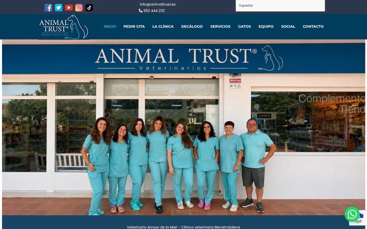 Екранна снимка на animaltrust.es
