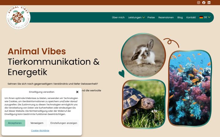 Ekrānuzņēmums no animalvibes.de