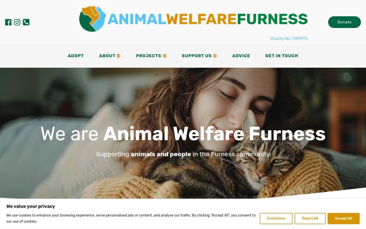 Zrzut ekranu animalwelfarefurness.org.uk