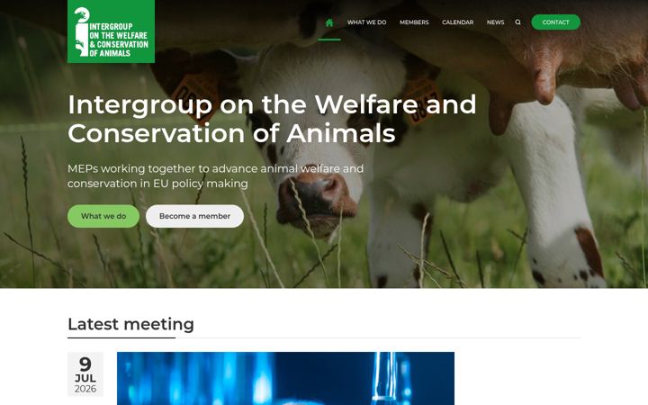 Screenshot of animalwelfareintergroup.eu