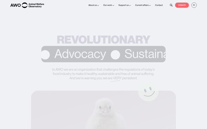 Screenshot of animalwelfareobservatory.org