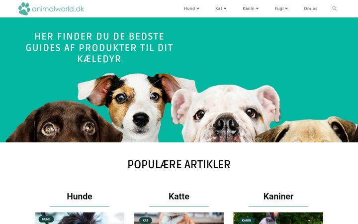 Screenshot of animalworld.dk