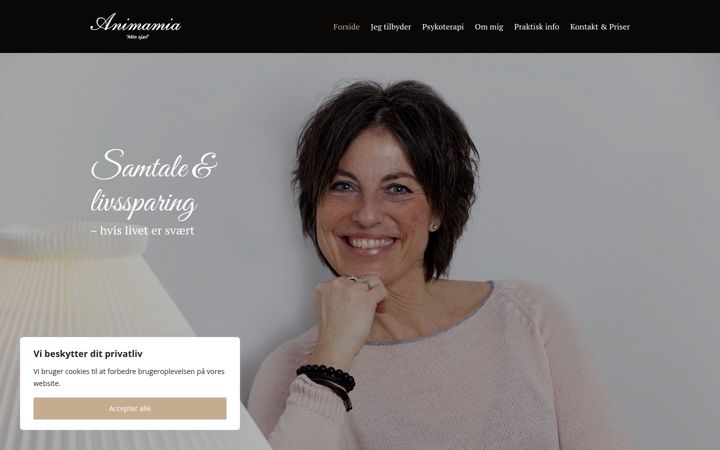 Screenshot of animamia.dk