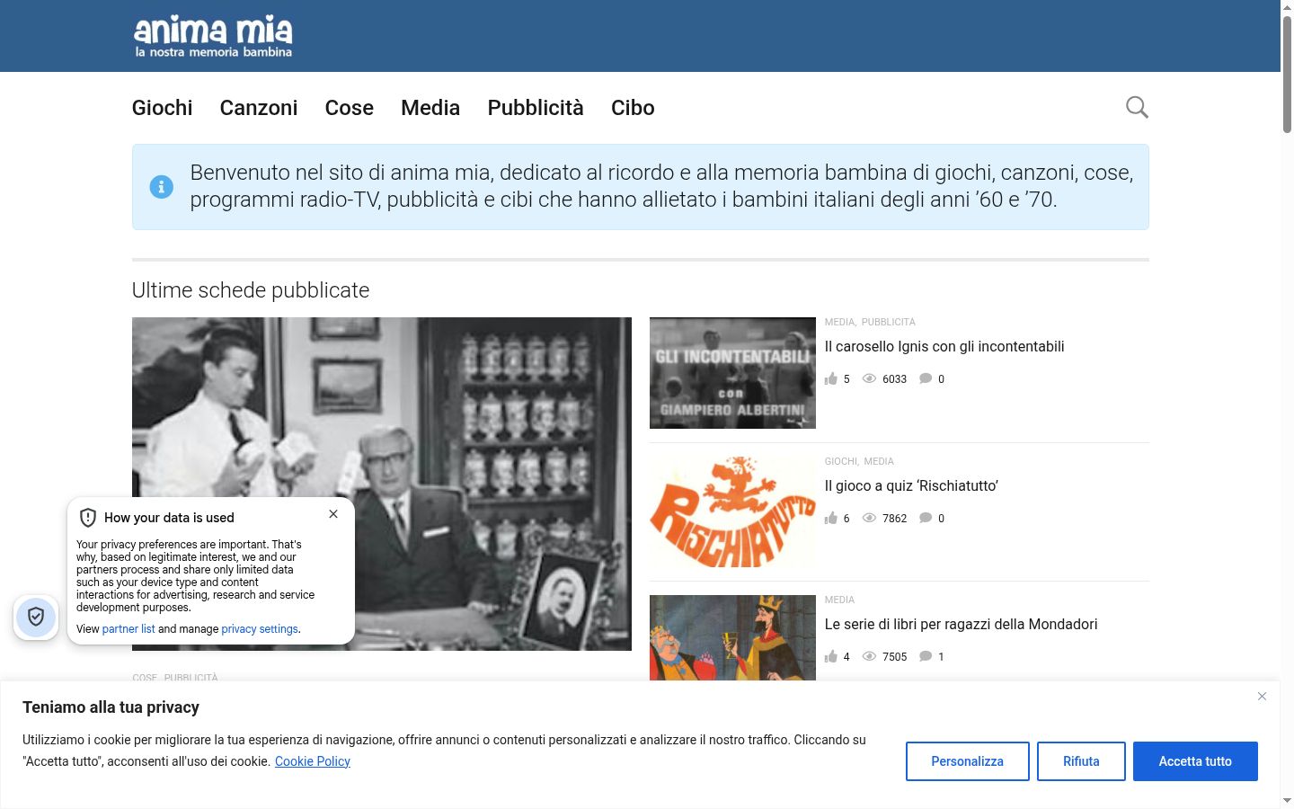 Snímka obrazovky banera súhlasu zobrazeného pred akoukoľvek interakciou
