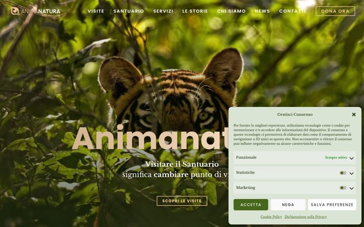 Screenshot stránky animanatura.org