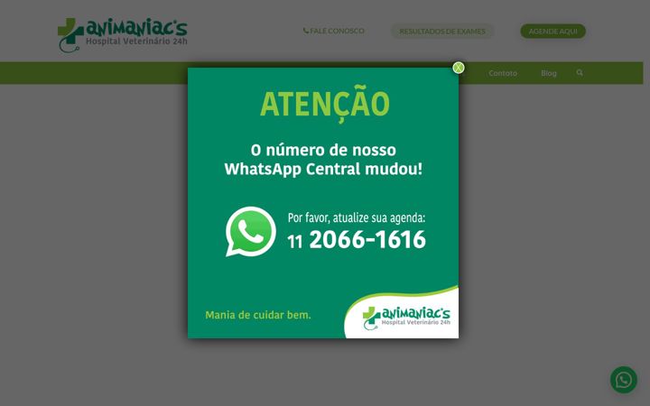 Captura de pantalla de animaniacs.com.br