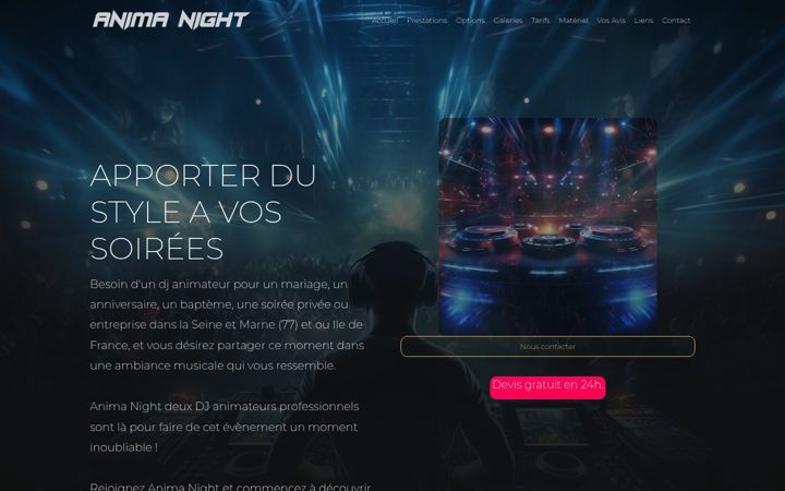 Screenshot of animanight.com