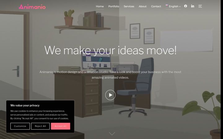 Screenshot van animanio.com