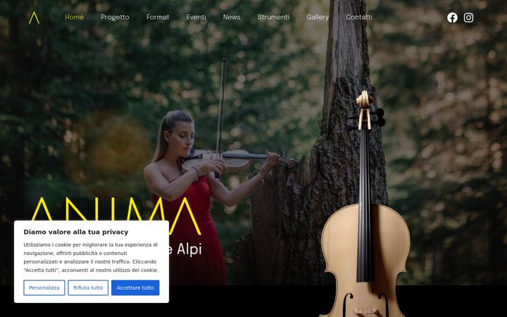 Екранна снимка на animaquartetto.it