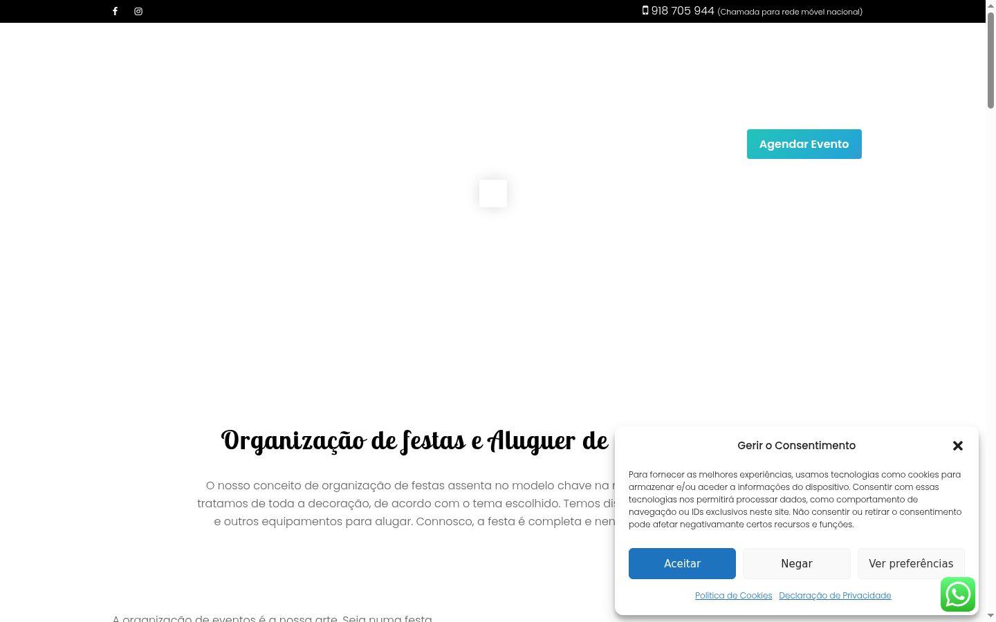 Snimka zaslona bannera za privolu prikazanog prije bilo kakve interakcije