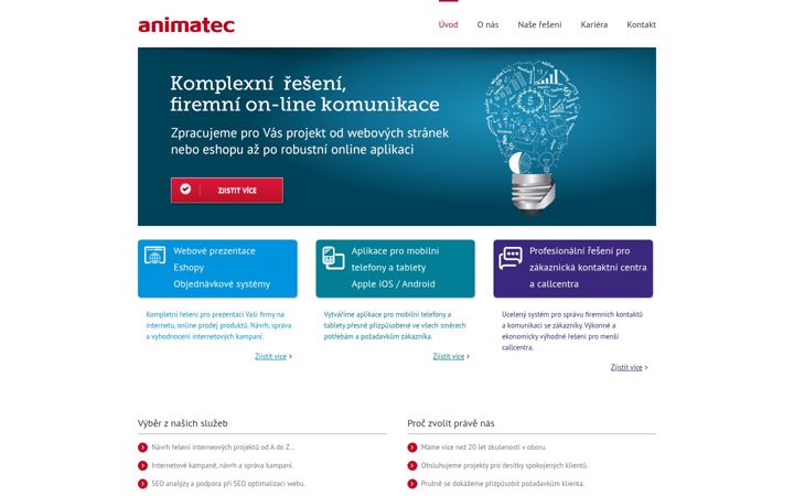 Screenshot of animatec.cz