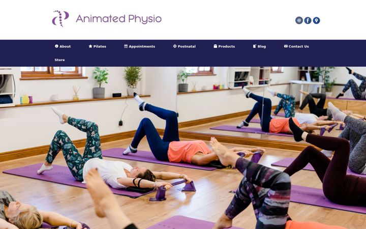 Zrzut ekranu animatedphysio.co.uk