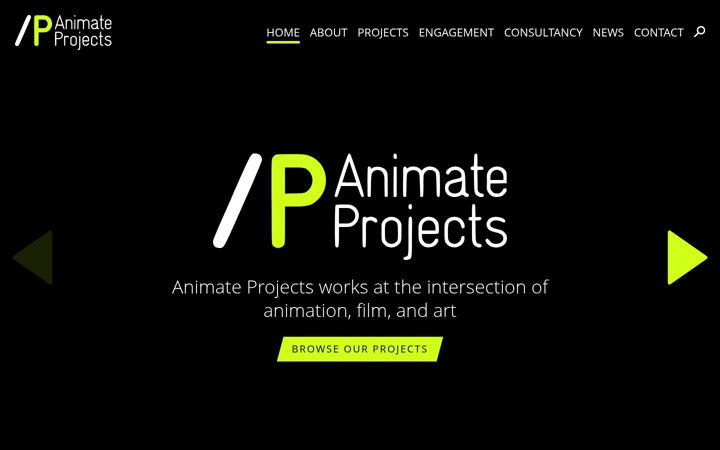 Screenshot of animateprojects.org