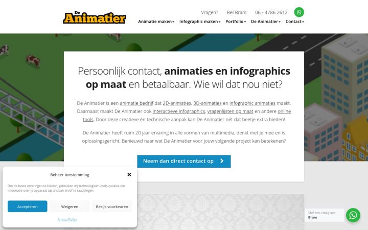 Zrzut ekranu animatier.nl