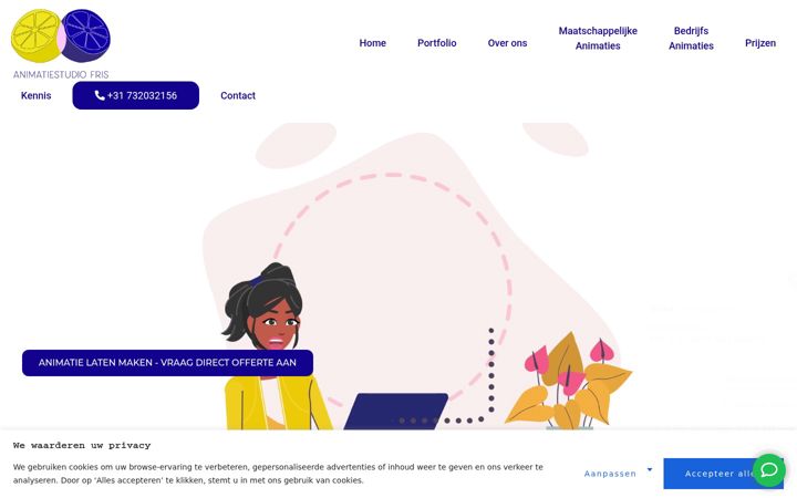 Zrzut ekranu animatiestudiofris.nl